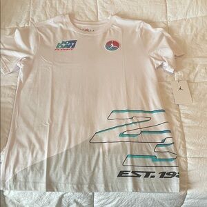 Jordan White and Teal Graphic Tee